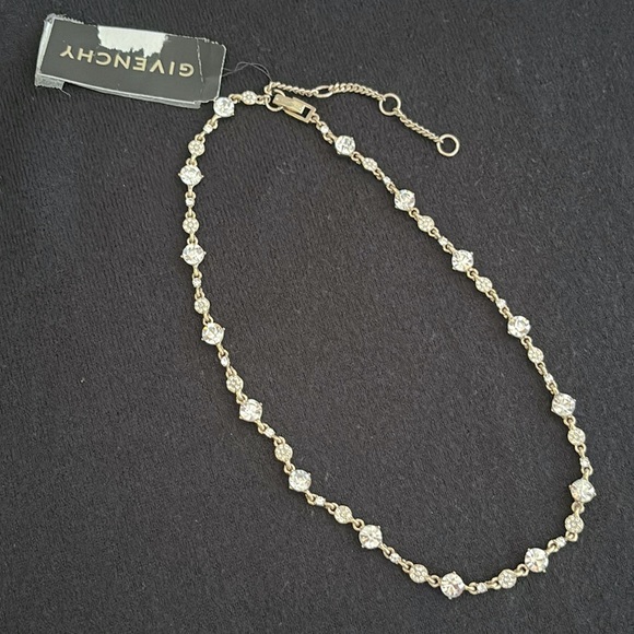 NWT Givenchy Gold Tone Crystal Collar Necklace - Picture 3 of 6